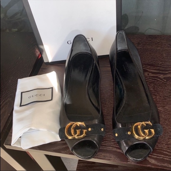 RARE💕 GUCCI MARMONT Black Leather. - Picture 2 of 9